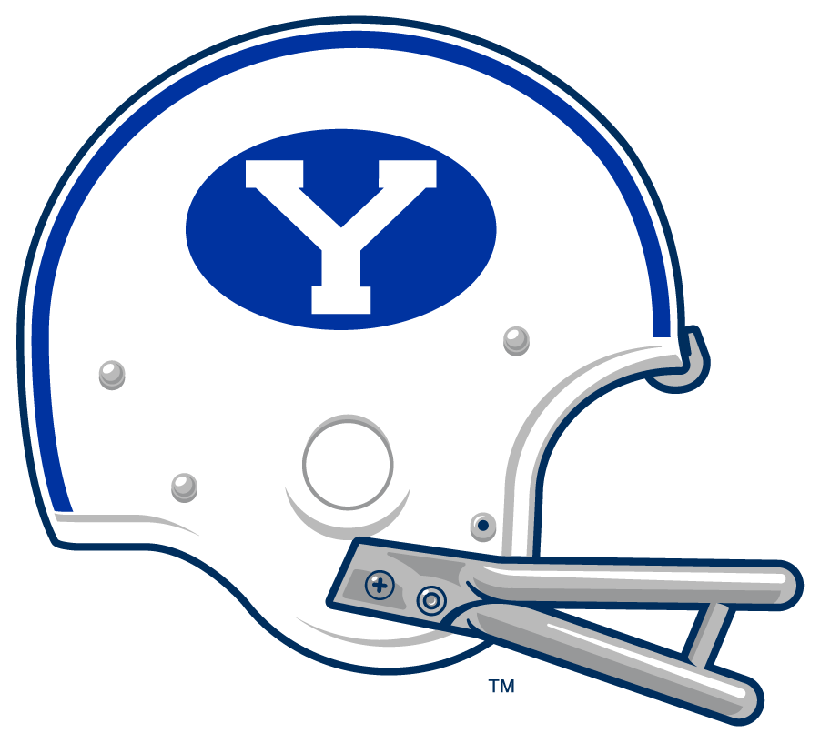 Brigham Young Cougars 1969-1977 Helmet Logo iron on transfers for clothing